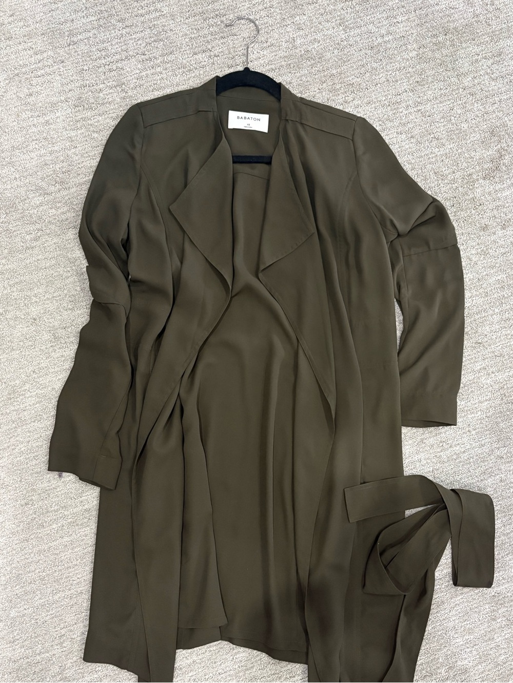 Babaton Olive Green Trench Coat